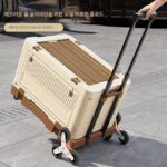 야외 캠핑카 접이식 상자 가정용 휴대용 풀로드 쇼핑카트 핸드풀 쇼핑카트 스톨 자동차 보관 상자 - 이미지 4