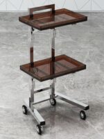 인터넷 셀럽 트롤리 미용실 특수도구 헤어커팅 헤어폴딩 특수 펌 염색 트롤리 스테인리스 스틸 미용실 이발사 트롤리 - 이미지 3