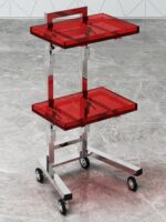 인터넷 셀럽 트롤리 미용실 특수도구 헤어커팅 헤어폴딩 특수 펌 염색 트롤리 스테인리스 스틸 미용실 이발사 트롤리 - 이미지 5