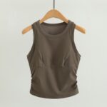 WE DCW 여성용 원피스 스포츠 조끼 방진 러닝 요가 속옷 필라테스 트레이닝 피트니스 의류 상의 여름 - 이미지 5