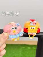 자전거 벨 매우 큰 소리 귀여운 만화 어린이 스쿠터 도로 자전거 범용 경적 벨 장식 작은 액세서리 - 이미지 3