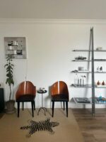 중고 벽걸이 선반 거실 바닥 디스플레이 선반 크리에이티브 다층 책장 한 단어 파티션 디자인 디스플레이 선반 - 이미지 4