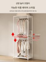 오픈 코트 랙 침실 홈 옷장 워크인 클로젯 바닥형 조합 랙 맞춤형 옷걸이 - 이미지 3