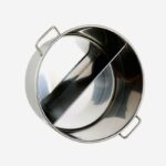 스테인리스 스틸 만다린 오리 냄비 두꺼운 매운 수프 냄비 대형 수프 통 두 가지 맛 뜨거운 냄비 냄비 원형 분리 냄비 상업용 홈 - 이미지 5