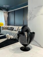 친환경 공룡알 쓰레기통 계란형 고가주택 거실 조명 고급 고급 수납통 고급 가구 - 이미지 4