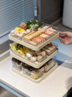 [행복감을 높여주는 좋은 것들] 냄비 접시와 반찬 쟁반 가정용 다층 파티션 회전 접시 접시 보관 선반