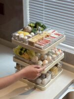 [행복감을 높여주는 좋은 것들] 냄비 접시와 반찬 쟁반 가정용 다층 파티션 회전 접시 접시 보관 선반 - 이미지 3