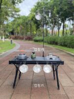 야외 캠핑 레저 티테이블 리프팅 IGT 다기능 휴대용 테이블 피크닉 바베큐 캠핑 접이식 테이블 - 이미지 2