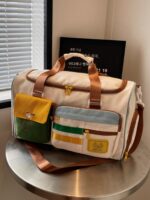 학교 시즌 시작을 위한 고가치 여성용 대용량 귀여운 여행 가방 도파민 메신저 백 트롤리 단거리 여행 가방