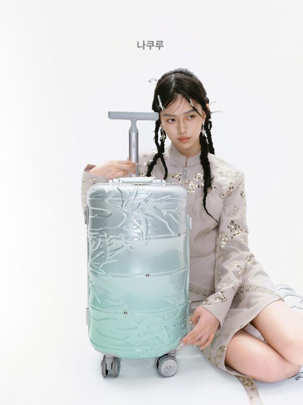 NAKURU 새로운 통 모양의 여행 가방, 작고 튼튼하며 내구성이 뛰어난 두꺼워진 트롤리 케이스, 20인치 고가형 기내 여행 가방