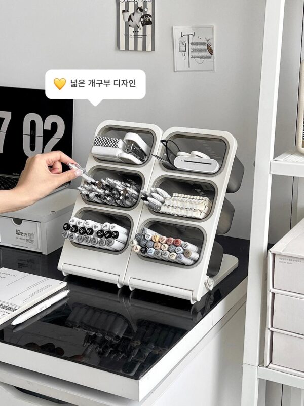 기울어진 펜홀더 문구류 수납함 대용량 어린이 남녀 책상 연필 케이스 사무실 데스크탑 펜홀더