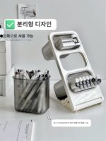 기울어진 펜홀더 문구류 수납함 대용량 어린이 남녀 책상 연필 케이스 사무실 데스크탑 펜홀더 - 이미지 4