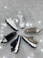 BC 슈즈 여성용 스웨이드 천 두꺼운 밑창 여성용 스포츠화 트렌디한 레트로 컬러 매칭 올매치 캐주얼 스포츠화 러닝화 여성용 신발 - 이미지 3