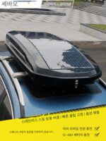 태양광 패널이 있는 루프 러기지 박스 SUV 범용 대용량 자동차 여행 가방 자율 주행 태양광 박스
