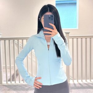 루르루레몬 디파인 재킷 클래식 스포츠 스탠드 칼라 재킷 숏 슬림 요가 웨어 여성용 재킷