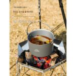 야외 캠핑 냄비 받침대 삼각대 휴대용 연소 스토브 모닥불 받침대 삼각대 캠핑 피크닉 용품 장비 - 이미지 2