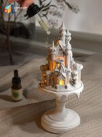 더스트 마켓 페어리 테일 타운 플라스터 터치 아로마테라피 램프 침실 침대 옆 분위기 에센셜 오일 디퓨저 나이트 라이트 장식 선물 - 이미지 2