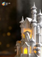 더스트 마켓 페어리 테일 타운 플라스터 터치 아로마테라피 램프 침실 침대 옆 분위기 에센셜 오일 디퓨저 나이트 라이트 장식 선물 - 이미지 4