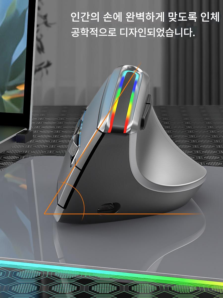 main_825785471536_0-1 Razer 품질 무선 블루투스 3모드 수직 마우스 충전 RGB 발광 인체공학 마우스 인기 판매 - 이미지 1