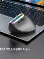 Razer 품질 무선 블루투스 3모드 수직 마우스 충전 RGB 발광 인체공학 마우스 인기 판매 - 이미지 4