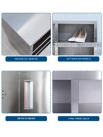 맞춤형 304 스테인리스 스틸 신발장 작업장 실험실 신발장 병원 공장 직원 양면 신발 벤치 도어 포함 - 이미지 5