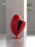 공룡알 쓰레기통 홈 주방 거실 침실 조명 럭셔리 고급 고가 회전 분류 계란형 수납통