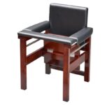 법원 법원 피고인 테이블 및 의자 플립 시트 죄수 의자 등받이 소프트 팩 견고한 목재 서 있는 죄수 의자 - 이미지 2