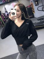 KAYANTY 후드 요가 수트 여성용 긴팔 러닝 스포츠 재킷 고급 피트니스 상의 레저 트레이닝 봄과 가을 - 이미지 2