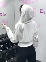 KAYANTY 후드 요가 수트 여성용 긴팔 러닝 스포츠 재킷 고급 피트니스 상의 레저 트레이닝 봄과 가을 - 이미지 3