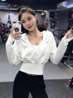 KAYANTY 후드 요가 수트 여성용 긴팔 러닝 스포츠 재킷 고급 피트니스 상의 레저 트레이닝 봄과 가을 - 이미지 5