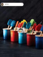 르크루제 프렌치 쿨컬러 젓가락 튜브 대용량 주방 주걱 보관 튜브 가정용 다기능 도구통 - 이미지 5