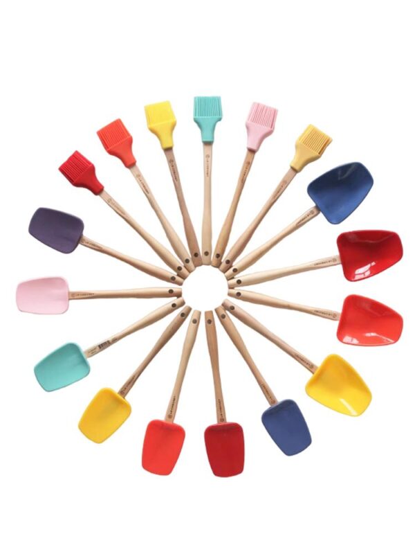 프랑스 르크루제 쿨 컬러 삽 식품 등급 실리콘 삽 고온 내성 냄비 삽 주방 조리 삽 오일 브러시