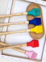 프랑스 르크루제 쿨 컬러 삽 식품 등급 실리콘 삽 고온 내성 냄비 삽 주방 조리 삽 오일 브러시 - 이미지 4