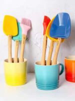 프랑스 르크루제 쿨 컬러 삽 식품 등급 실리콘 삽 고온 내성 냄비 삽 주방 조리 삽 오일 브러시 - 이미지 5