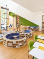 크리에이티브 유치원 소파 벤치 도서관 책장 S자형 크리에이티브 다기능 학교 훈련 센터 디스플레이 스탠드 - 이미지 2