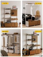 vitsoe606 트랙 책장 앤틱 벽걸이 선반 바닥 디스플레이 랙 홈 조절식 한 단어 파티션 - 이미지 2