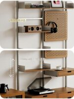 vitsoe606 트랙 책장 앤틱 벽걸이 선반 바닥 디스플레이 랙 홈 조절식 한 단어 파티션 - 이미지 3