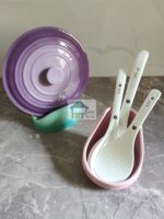 프랑스 르크루제 쿨 컬러 대형 수프 스푼 세라믹 롱 핸들 수프 스푼 노스틱 라이스 삽 스푼 - 이미지 2