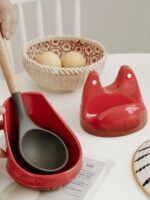 프랑스 쿨 컬러 LE CREUSET 세라믹 좌식 테이블 냄비 뚜껑 랙 그라데이션 스푼 홀더 프랑스 수프 스푼 홀더