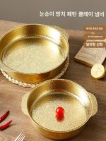 한국식 건식냄비 두꺼운 스테인리스 금 더블 귀 싱글 소형 냄비 1인용 1냄비 인덕션 쿠커 가스 스토브 전용 - 이미지 3