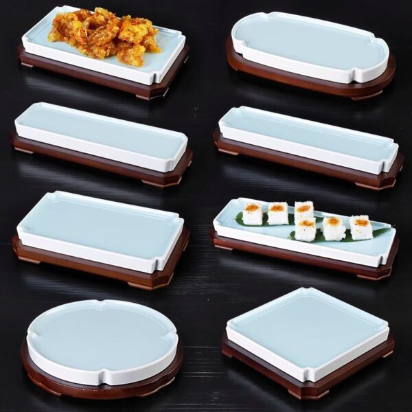 멜라민 식기 중국 예술적 컨셉 접시 접시 창의적 호텔 차가운 접시 접시 상업용 모조 도자기 냄비 접시 개인 접시