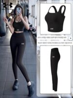 여성용 언더아머 스포츠 슈트, 필라테스 러닝 트레이닝, 힙리프팅, 타이트핏, 슬리밍 피트니스 의류, 하이엔드 요가 의류 - 이미지 3