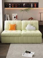 고양이 긁는 천 크림 스타일 소파 침대 이중 용도 접이식 다기능 소형 아파트 거실 더블 싱글 네트 셀러브리티 스타일 - 이미지 2