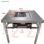 구이저우 소형 두부 무연 바베큐 테이블 스테인리스 스틸 숯 바베큐 테이블 바베큐 레스토랑 무연 숯 바베큐 뷔페 테이블 - 이미지 4