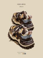 두꺼운 밑창 인기 정품 가죽 포레스트 검프 슈즈 여성용 2025년 봄 신상품 레트로 다재다능한 아빠 슈즈 가벼운 캐주얼 스포츠 슈즈