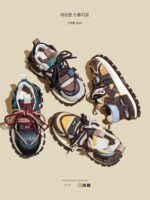 두꺼운 밑창 인기 정품 가죽 포레스트 검프 슈즈 여성용 2025년 봄 신상품 레트로 다재다능한 아빠 슈즈 가벼운 캐주얼 스포츠 슈즈 - 이미지 2