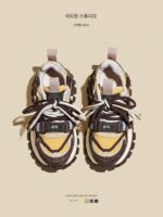 두꺼운 밑창 인기 정품 가죽 포레스트 검프 슈즈 여성용 2025년 봄 신상품 레트로 다재다능한 아빠 슈즈 가벼운 캐주얼 스포츠 슈즈 - 이미지 3