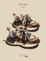 두꺼운 밑창 인기 정품 가죽 포레스트 검프 슈즈 여성용 2025년 봄 신상품 레트로 다재다능한 아빠 슈즈 가벼운 캐주얼 스포츠 슈즈 - 이미지 4