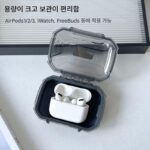 새로운 휴대용 방수 이어폰 보관 상자 가방 핸드 스트랩 끈 PC 하드 쉘 낙하 방지 다기능 밀폐형 소형 상자 AirPods2/3 Apple 이어폰 보석 야외 투명 보호 커버에 적합 - 이미지 2