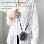 새로운 휴대용 방수 이어폰 보관 상자 가방 핸드 스트랩 끈 PC 하드 쉘 낙하 방지 다기능 밀폐형 소형 상자 AirPods2/3 Apple 이어폰 보석 야외 투명 보호 커버에 적합 - 이미지 4